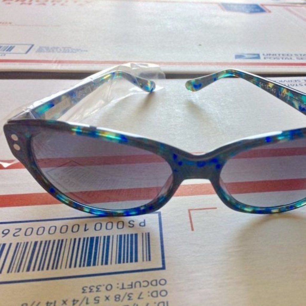 New Derek Lam '"Asher" Blue Lapis Cat Eye Sunglasses Nwot